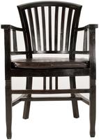 SIT Armlehnstuhl "Samba Lodge Stil Massivholz Vintage Esszimmerstuhl" () Armlehnstuhl