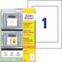 Avery Zweckform 8003-5 Träger-Etiketten, 220 x 160 mm, 5 Bogen/5 Etiketten, weiß, hellgrau