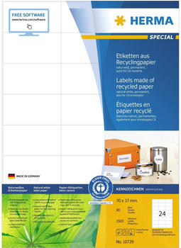 Herma Universaletiketten 70,0 x 37,0 mm wei&szlig;