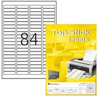 TopStick Universaletiketten labels, 8724, wei&szlig;, 46 x 11,1mm, 100 Blatt, 8.400 St&uuml;ck