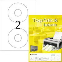 TopStick 8696, TopStick CD-Etikett 8696 &Oslash; 117mm wei&szlig; 200 St&uuml;ck, Grundpreis: &euro;