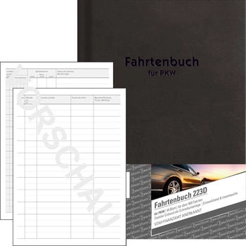 Avery Zweckform 223D Fahrtenbuch f&uuml;r PKW A5 Hardcover 96 Seiten f&uuml;r 506 Fahrten
