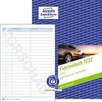 AVERY Zweckform Fahrtenbuch f&uuml;r PKW 64 Seiten 682 Fahrten DIN A5 32 Blatt