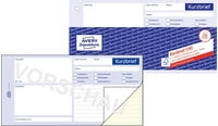 Avery Zweckform - Kurzbrief 1/3 Din A4 Selbstdurchschreibend 1 Durchschlag 2 X 40 Bl.