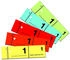 Avery Zweckform 867 Garderobennummern 5-farbig A6 1-500 Abschnitte pro Buch 2 Bücher pro Farbe