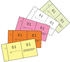 Avery Zweckform 869 Nummernblock 5-farbig 10 Blocks nummeriert 1-1000 2 Blocks je Farbe
