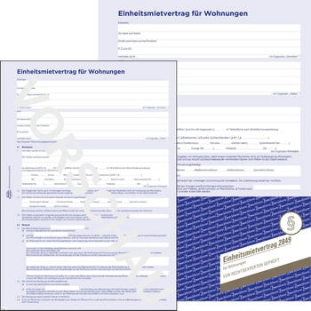 Avery Zweckform 2849 Einheitsmietvertrag f&uuml;r Wohnungen A4 4-seitig