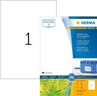 Etiketten 210,0x297,0mm naturwei&szlig; RC A4 VE=80 Blatt