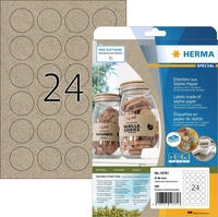Herma Etiketten permanent &Oslash; 40 mm Silphie braun 20 Bl 480 Etik.