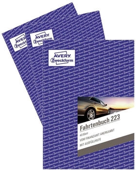 Avery Zweckform Fahrtenbuch f&uuml;r PKW, A5, 80 Seiten 3 St&uuml;ck (223-3)