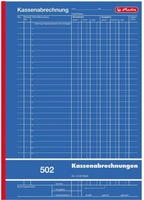 Herlitz Kassenabrechnung A4 502 2x 50 Blatt