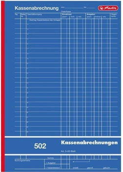 Herlitz 502 Kassenabrechnungen A4 2 x 50 Blatt