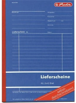 Herlitz 204 Lieferscheinbuch A5 2 x 40 Blatt selbstdurchschreibend