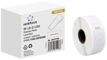 Renkforce Etiketten Rolle Kompatibel ersetzt DYMO DYMO 11352 x mm Papier Wei&szlig; 500 St. Permanent haftend Universal-Etiketten RF-6027492