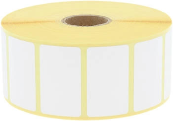 Labelident Thermotransfer Etiketten 45 x 25 mm, weiß, Blanko Etiketten auf 1 Rolle/n, 1 Zoll Rollenkern, 2.580 Papieretiketten (ERT-PP045X025Z1-2580)