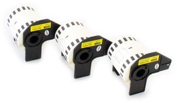 vhbw 3x Rolle Etiketten Aufkleber kompatibel mit Brother P-Touch QL-650TD, QL-700, QL-710, QL-710W, QL-720, QL-720NW Ersatz für Brother DK-22606