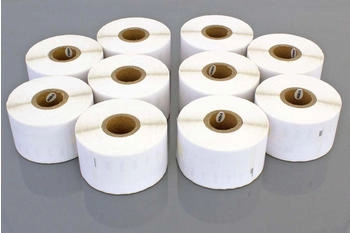 vhbw Set 10x Etiketten-Rolle 41mm x 89mm (300 Etiketten) kompatibel mit Dymo LabelWriter 330 Turbo, 330, 320 II Etiketten-Drucker