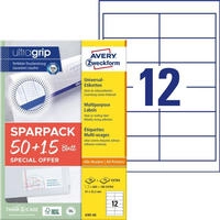 AVERY Zweckform Etiketten wei&szlig; 97,0 x 42,3 mm, 65 Blatt