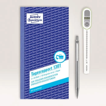 Avery Zweckform 1301 Tagesrapport 105x200mm mit Blaupapier 2x50 Blatt