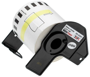 vhbw Etiketten-Rolle 62mm x 15,24m Ersatz für Brother DK-22251