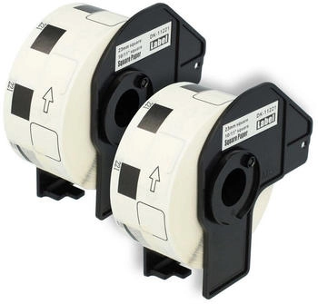 vhbw Set 2x Etiketten-Rolle 23mm x 23mm kompatibel mit Brother PT QL650TD, QL-700, QL-710, QL-710W