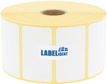 Labelident Thermoetiketten 57,15 x 31,75 mm, 2.100 Thermo-Eco-Etiketten, Trägerperfo., 1-bahnig auf 1 Rolle/n, 1 Zoll Kern