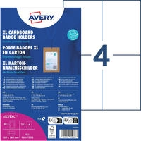 Avery Zweckform 4839XL Namensschilder-Taschen XL A6, transparent, 50 Taschen, 52