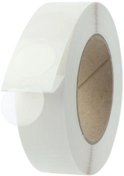 Labelident Verschlussetiketten 30 mm rund, PP Etiketten transparent, permanent klebend, 1 Rolle/n 1-bahnig 3 Zoll Kern, 2.000 Verschlusspunkte
