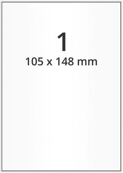Labelident DIN A6 Versandetiketten 105 x 148 mm, weiß, permanent klebend, 2.000 Papieretiketten auf DIN A6 Bogen für Laser
