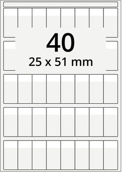 Labelident Kabeletiketten selbstlaminierend 25 x 51 mm, Kabelmarkierer für Kabel-Ø 4,1 bis 12,1 mm, Schriftfeld weiß 25 x 13 , 4.000 Wickeletiketten