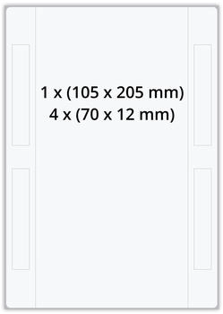 Labelident DHL Versandetiketten Set, 105 x 205 mm, formatgleich: DHL 910-300-700 Common Label, DIN A5, Papier, 1.000 DHL Etiketten Sets auf 1.000 Blatt
