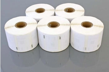 vhbw 5x Etiketten-Rolle 57mm x 32mm (1000 Etiketten) kompatibel mit Dymo LabelWriter LW400 Turbo, EL60 Turbo, LW400 Duo Etiketten-Drucker