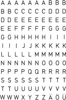 Herma Buchstabenetikett A-Z Folie schwarz 240 St&uuml;ck 5 mm wetterfest - 4154