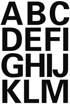 Herma 4167 25mm Label Buchstaben a -z schwarz | Blister ein 2 Blatt | 10 St&uuml;ck