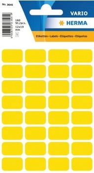 Herma Vielzweck-Etiketten, 12 x 18 mm, gelb, Kleinpackung - 3641