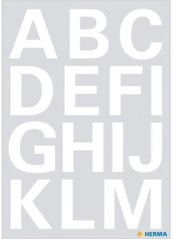 Herma 4169 Buchstaben, 25mm, A-Z, Folie wetterfest, wei&szlig;, 2 Blatt