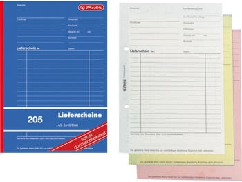 Herlitz 205 Lieferscheinbuch A5 3 x 40 Blatt SD