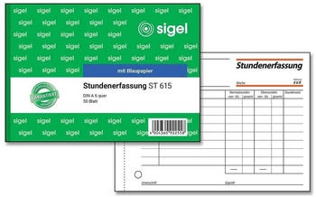 sigel ST615 Stundenerfassung A6 quer