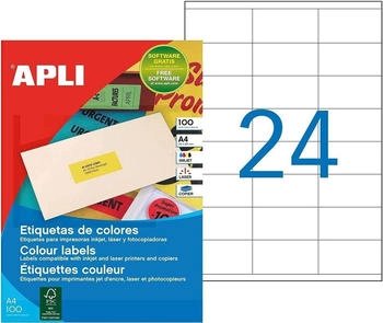 APLI Adress Etiketten 70 x 35 mm neon orange 2.400 Etiketten (100765)