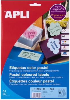 APLI Universal-Etiketten oval 63,5 x 42,3 mm creme (11799)