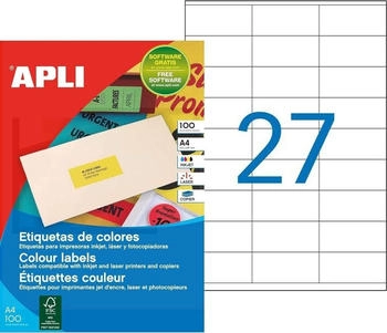 APLI Adress Etiketten 70 x 31 mm gelb 2.700 Etiketten (A119031)