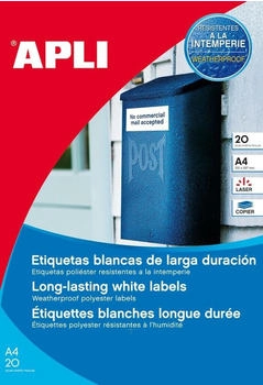 APLI Wetterfeste Folien-Etiketten Durchmesser 30 mm weiß (15092)