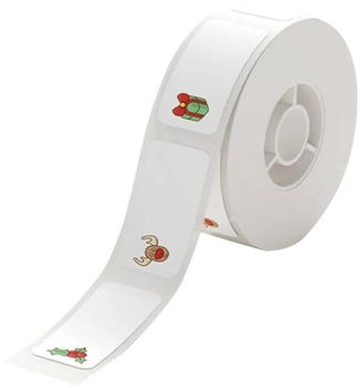 Niimbot Thermoetiketten, 12x30 mm, 1 x Rolle mit 210 Stück, Weihnachtsdesign