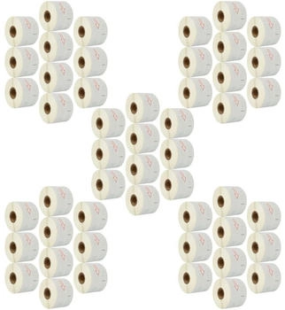 vhbw 50x Etiketten-Rolle 57mm x 32mm (1000 Etiketten) kompatibel mit Dymo LabelWriter 400 Turbo, 400, 330 II Etiketten-Drucker (182788505-1)