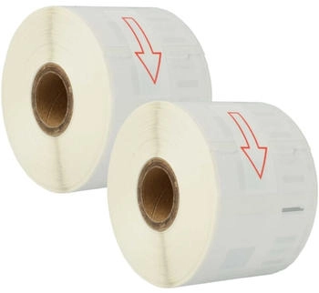 vhbw 2x Etiketten-Rolle 57mm x 32mm (1000 Etiketten) kompatibel mit Dymo LabelWriter LW450 Twin Turbo, LW450 Duo, LW450 Etiketten-Drucker (124254112-4)