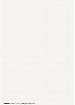 Leitz Beschriftungsschildchen blanko PC-beschriftbar wei&szlig; 60x21mm (1900-00-01)