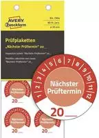 Avery Zweckform - Avery-zweckform 7904 Pr&uuml;fplakette 20xx Rot (&oslash;) 30 Mm 30 Mm...
