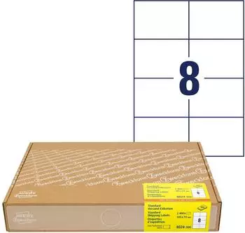 Avery 2400 Versandetiketten weiß 10,5 x 7,4 cm 1 Pack = 300 Blatt