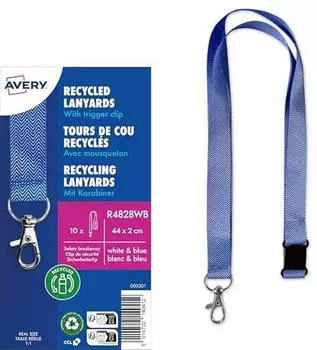 Avery Zweckform R4828WB, Recycling Lanyard, 20 x 440 mm, 10 St&uuml;ck