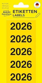 Avery Zweckform 43-226 Jahreszahlen 2026